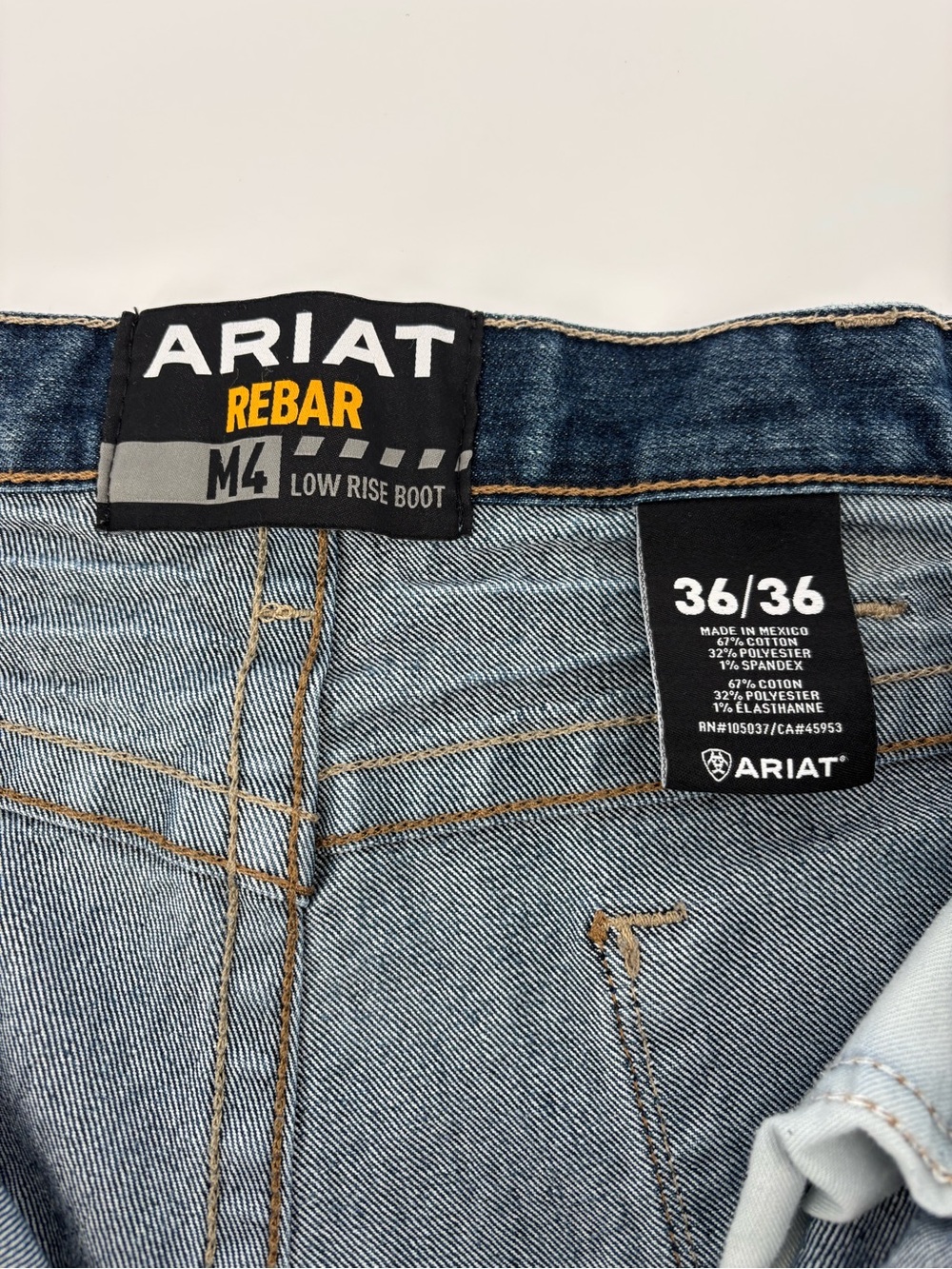 Ariat Rebar M4 Mens Jeans 36x36 Bodie Edge Bootcut DuraStretch Workwear 10016220 - Picture 2 of 14
